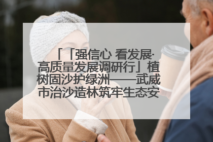 「强信心 看发展·高质量发展调研行」植树固沙护绿洲——武威市治沙造林筑牢生态安全屏障见闻