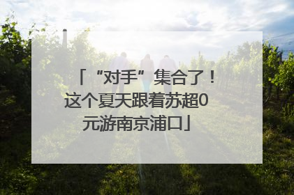 “对手”集合了！这个夏天跟着苏超0元游南京浦口