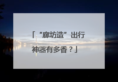 “廊坊造”出行神器有多香？