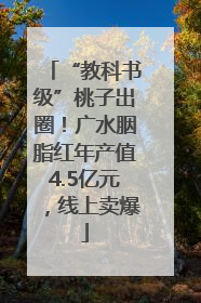 “教科书级”桃子出圈！广水胭脂红年产值4.5亿元，线上卖爆