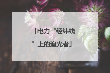 电力“经纬线”上的追光者