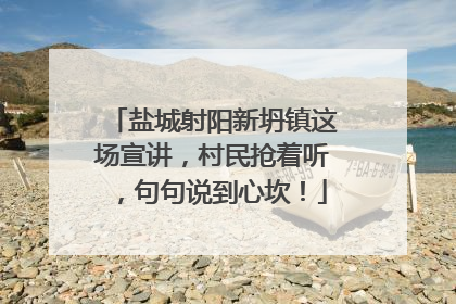 盐城射阳新坍镇这场宣讲，村民抢着听，句句说到心坎！