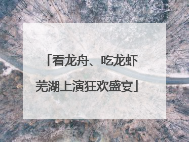 看龙舟、吃龙虾 芜湖上演狂欢盛宴