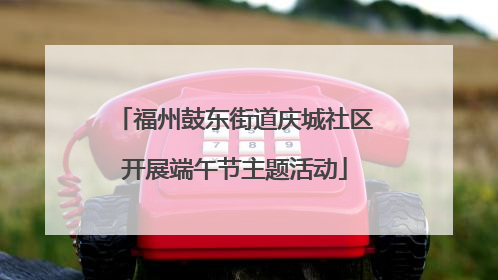 福州鼓东街道庆城社区开展端午节主题活动