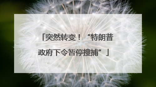突然转变！“特朗普政府下令暂停搜捕”