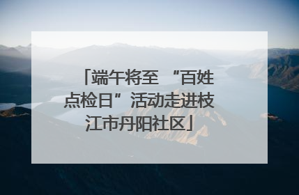 端午将至 “百姓点检日”活动走进枝江市丹阳社区