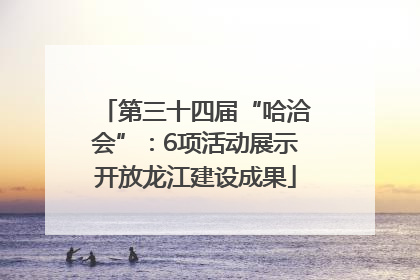 第三十四届“哈洽会”：6项活动展示开放龙江建设成果