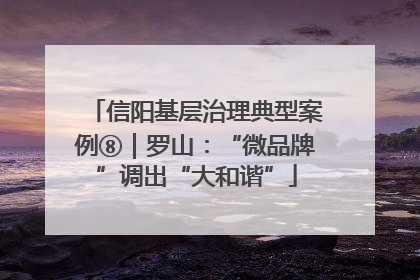 信阳基层治理典型案例⑧｜罗山：“微品牌”调出“大和谐”