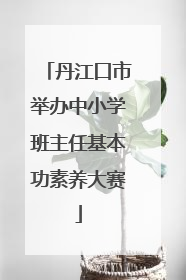 丹江口市举办中小学班主任基本功素养大赛