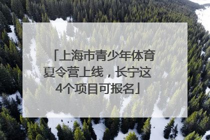 上海市青少年体育夏令营上线，长宁这4个项目可报名