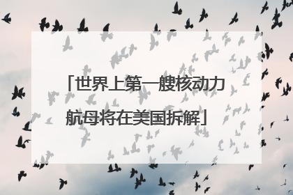 世界上第一艘核动力航母将在美国拆解
