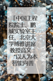 中国工程院院士、鹏城实验室主任、北京大学博雅讲席教授高文：“以人为本 智能向善” 推动文化与科技相生相促｜聚焦2025文化强国建设高峰论坛