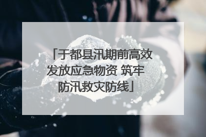 于都县汛期前高效发放应急物资 筑牢防汛救灾防线