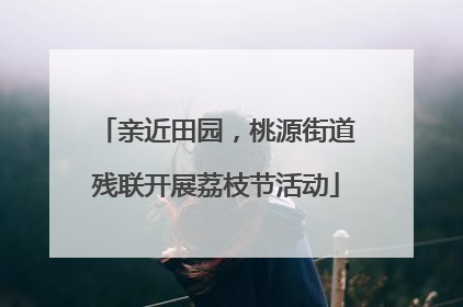 亲近田园，桃源街道残联开展荔枝节活动