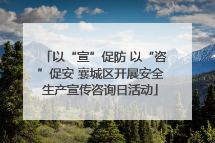 以“宣”促防 以“咨”促安 襄城区开展安全生产宣传咨询日活动