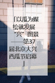 以瓜为媒 绘就发展“兴”图景——第37届北京大兴西瓜节启幕