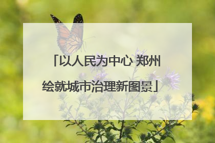 以人民为中心 郑州绘就城市治理新图景