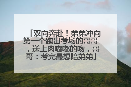 双向奔赴！弟弟冲向第一个跑出考场的哥哥，送上肉嘟嘟的吻，哥哥：考完最想陪弟弟
