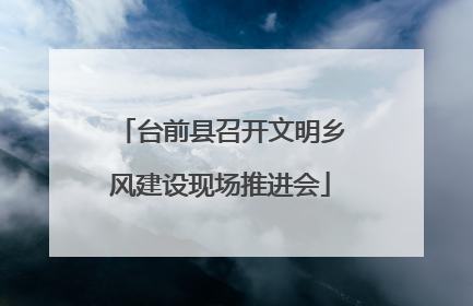 台前县召开文明乡风建设现场推进会