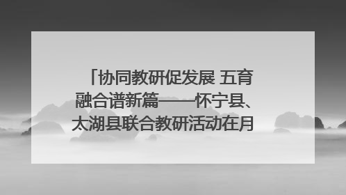 协同教研促发展 五育融合谱新篇——怀宁县、太湖县联合教研活动在月山镇中心学校成功举办