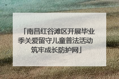 南昌红谷滩区开展毕业季关爱留守儿童普法活动 筑牢成长防护网