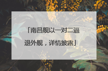南昌舰以一对二逼退外舰，详情披露