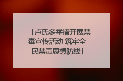 卢氏多举措开展禁毒宣传活动 筑牢全民禁毒思想防线