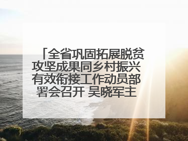 全省巩固拓展脱贫攻坚成果同乡村振兴有效衔接工作动员部署会召开 吴晓军主持并讲话 罗东川作安排部署
