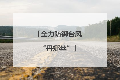 全力防御台风“丹娜丝”