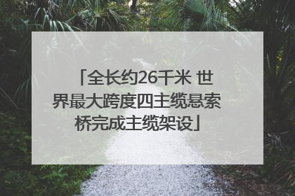 全长约26千米 世界最大跨度四主缆悬索桥完成主缆架设