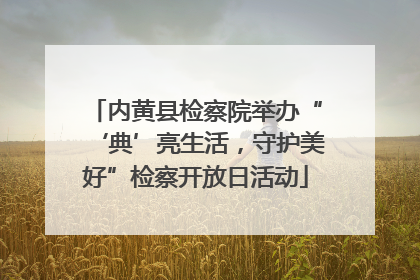 内黄县检察院举办“‘典’亮生活，守护美好”检察开放日活动