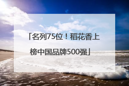 名列75位！稻花香上榜中国品牌500强