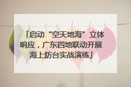 启动“空天地海”立体响应，广东四地联动开展海上防台实战演练