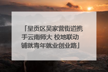 呈贡区吴家营街道携手云南师大 校地联动铺就青年就业创业路
