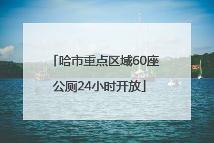 哈市重点区域60座公厕24小时开放