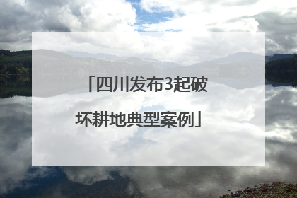 四川发布3起破坏耕地典型案例