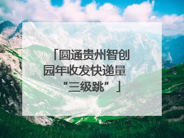圆通贵州智创园年收发快递量“三级跳”