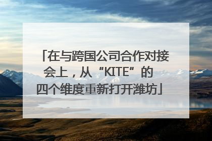 在与跨国公司合作对接会上，从“KITE”的四个维度重新打开潍坊