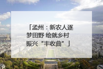 孟州：新农人逐梦田野 绘就乡村振兴“丰收曲”