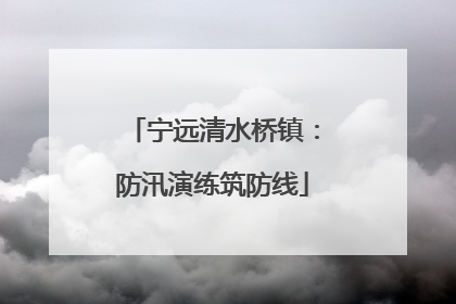 宁远清水桥镇：防汛演练筑防线