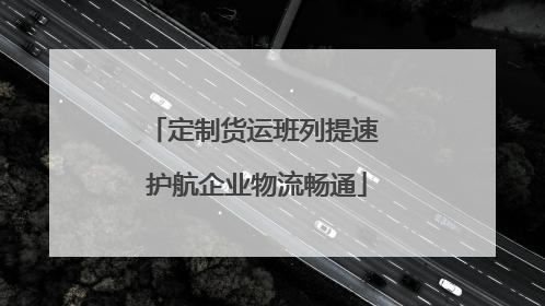 定制货运班列提速 护航企业物流畅通