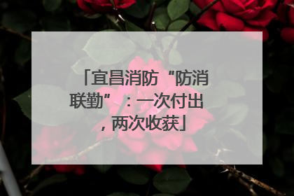宜昌消防“防消联勤”：一次付出，两次收获