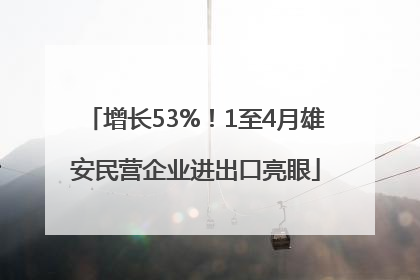 增长53%！1至4月雄安民营企业进出口亮眼