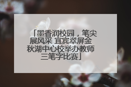墨香润校园，笔尖展风采 宜宾翠屏金秋湖中心校举办教师三笔字比赛