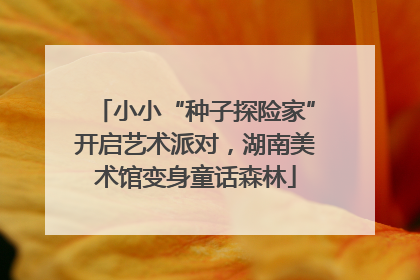 小小“种子探险家”开启艺术派对，湖南美术馆变身童话森林
