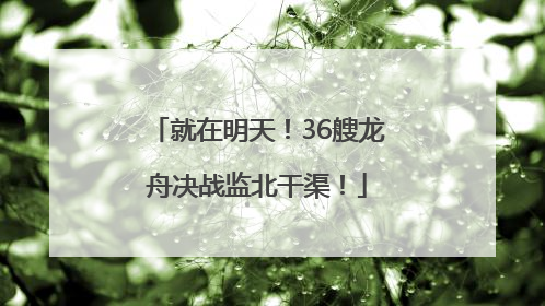 就在明天！36艘龙舟决战监北干渠！