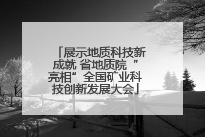展示地质科技新成就 省地质院“亮相”全国矿业科技创新发展大会