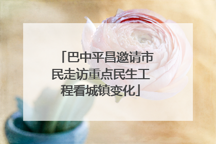 巴中平昌邀请市民走访重点民生工程看城镇变化