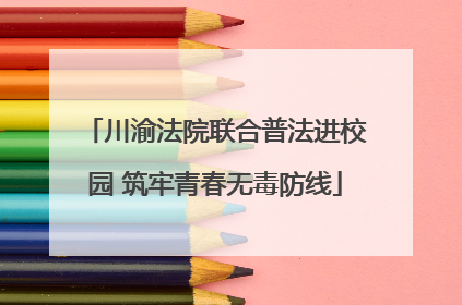 川渝法院联合普法进校园 筑牢青春无毒防线