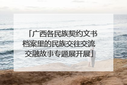 广西各民族契约文书档案里的民族交往交流交融故事专题展开展